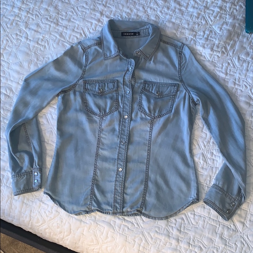 Jean button down shirt